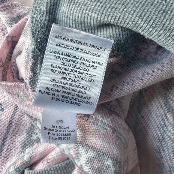 Cuddl Duds Brushed Knit Pajama Sleep Top Pink Gray Fair Isle Print Size XL - Picture 6 of 12